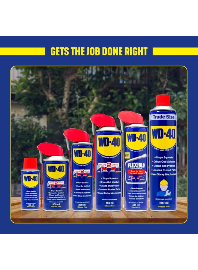 WD-40 Multi-Use Product Smart Straw 250ml Aerosol Can, All-Purpose Lubricant, Cleans Rust, for Home & Workshop Use - Image 1